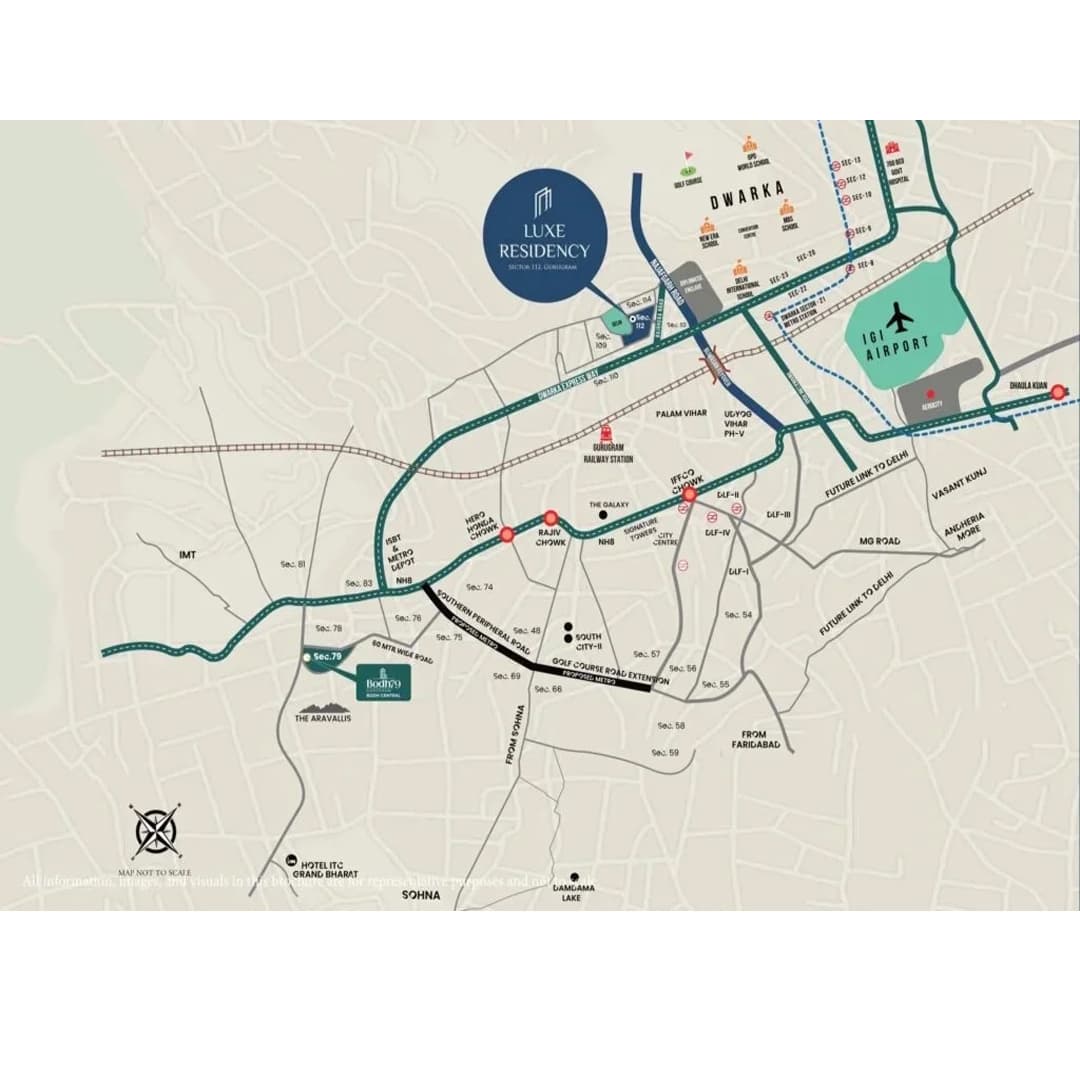 True Habitat Luxe Residency 112 Location Map