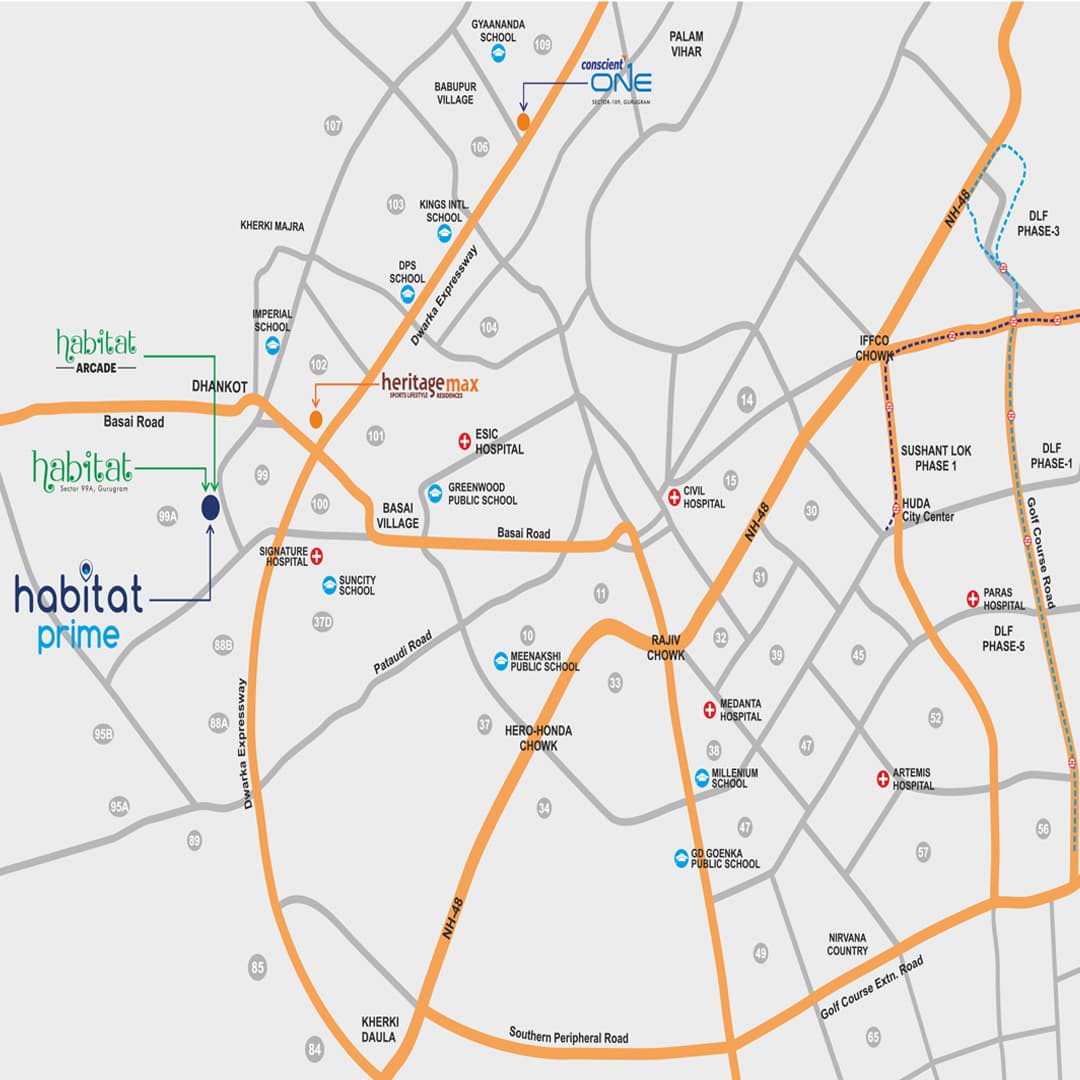 Location Map of Conscient Habitat Prime 99A
