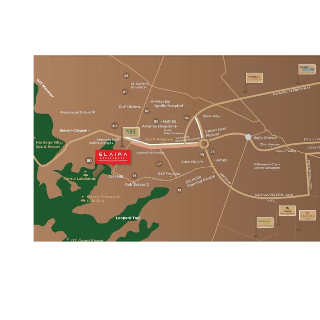 Conscient Elaira Residences Location Map