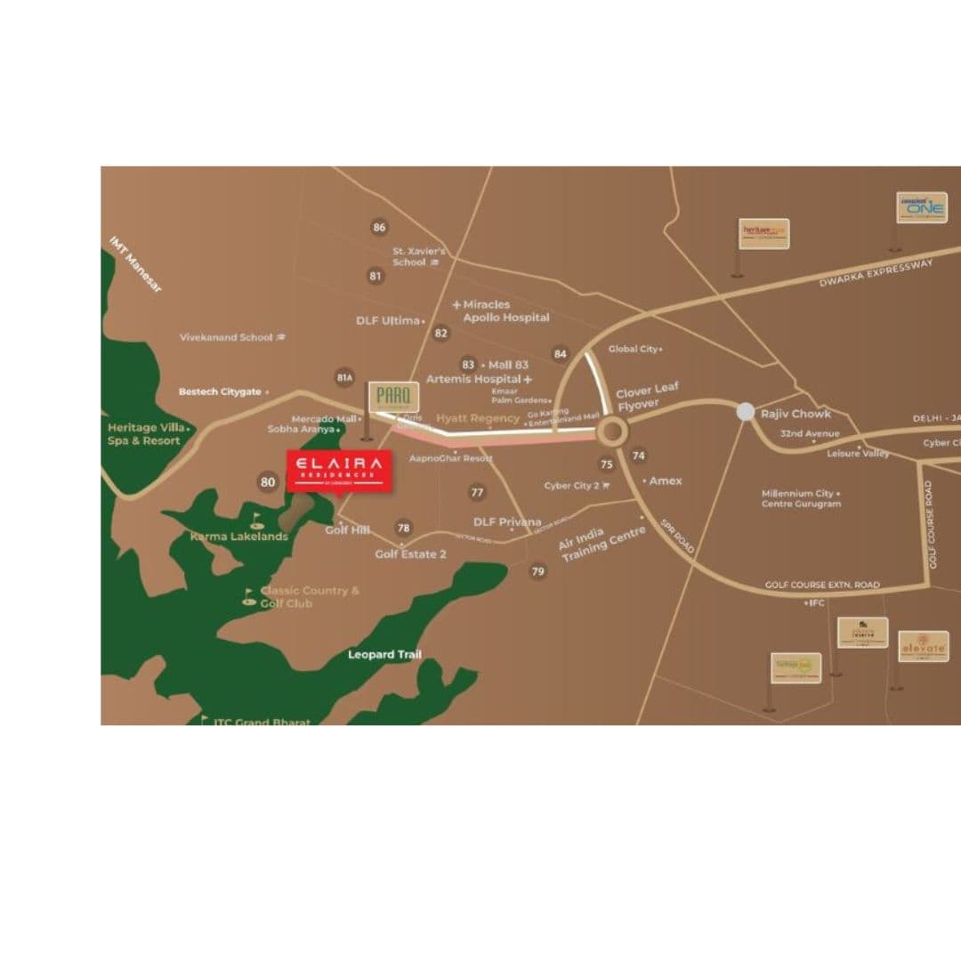 Conscient Elaira Residences Location Map