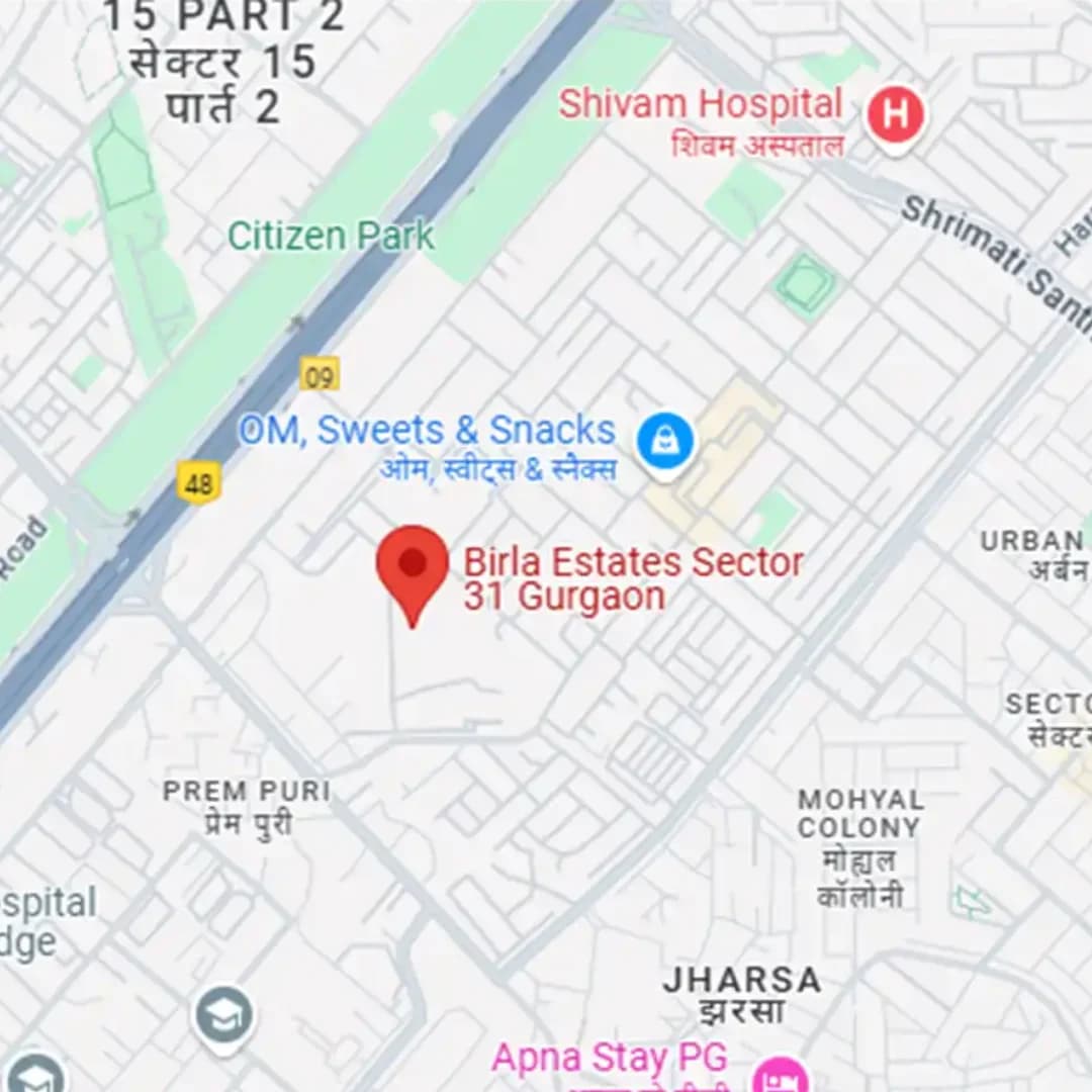 Birla Arika Sector 31 Location Map
