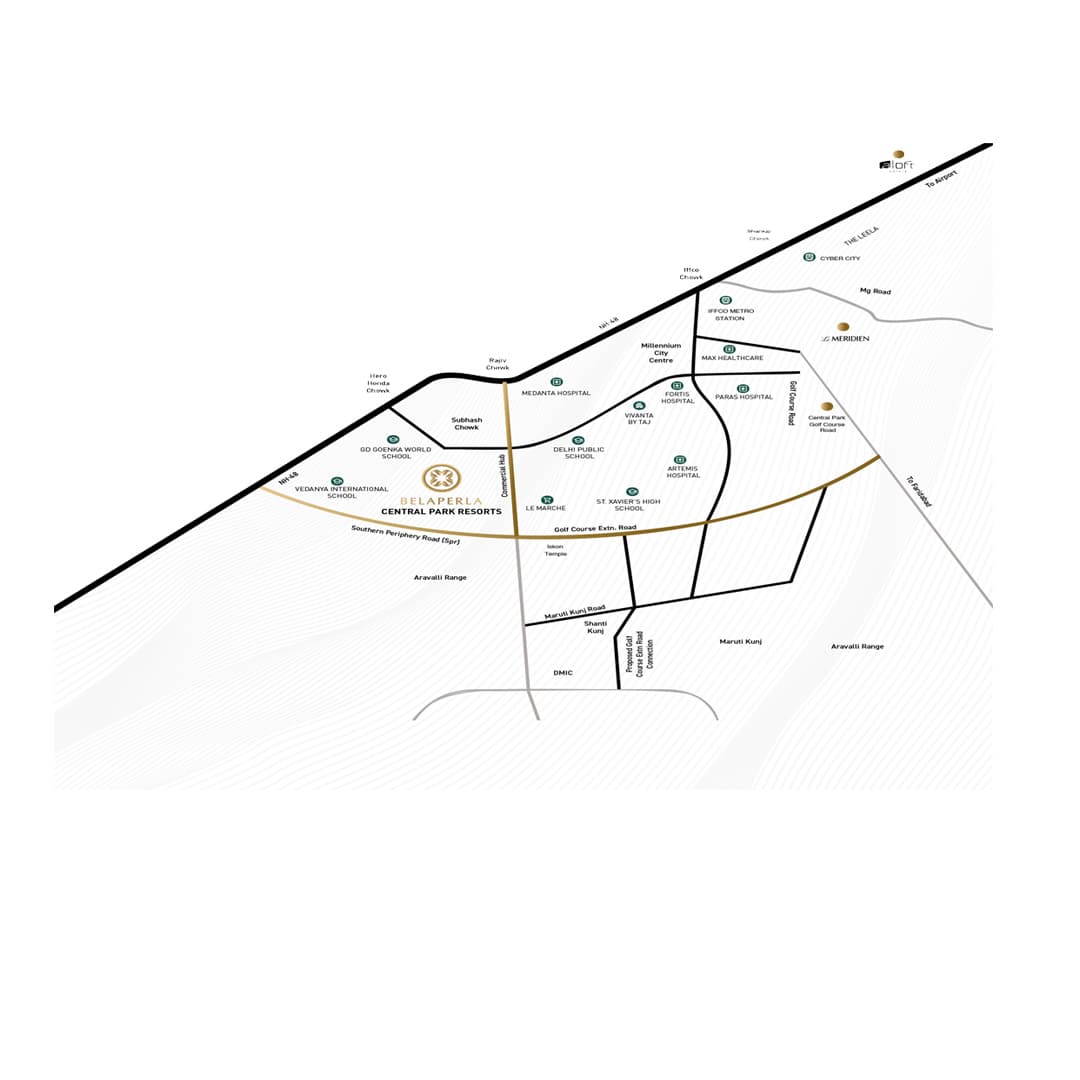 Belaperla Central Park location map