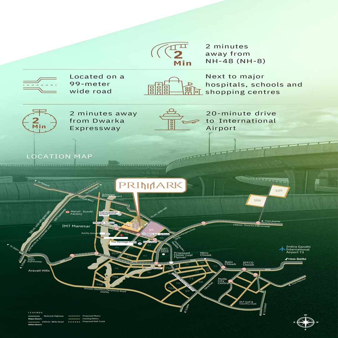 Location Map of MRG Primark Sector 90