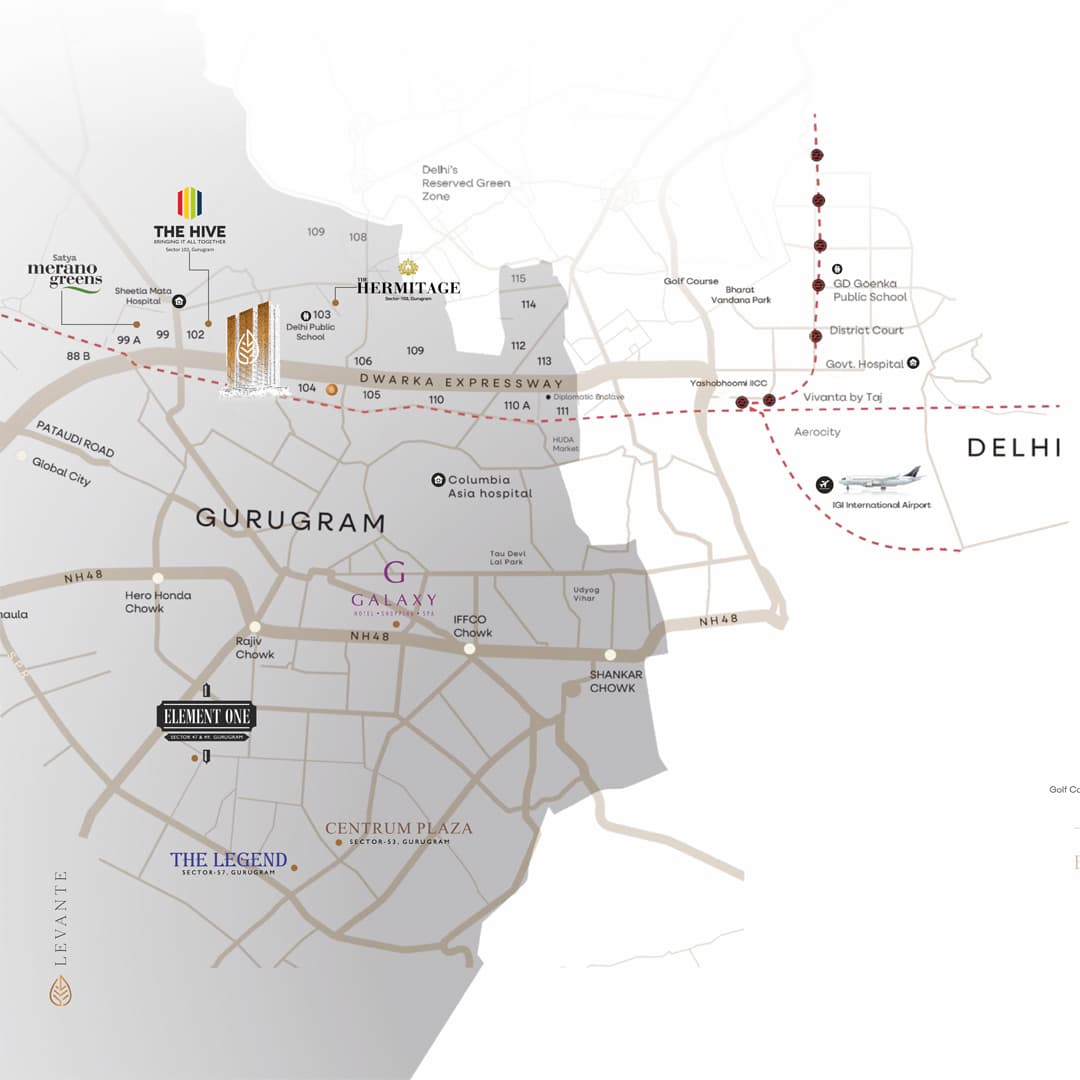 Location Map of Levante Residences By Satya