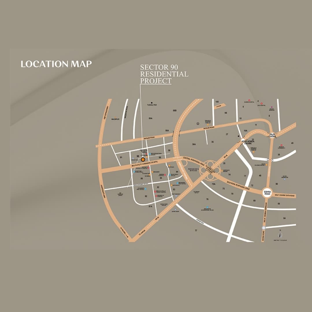 SS Camasa Sector 90 Gurgaon Location Map