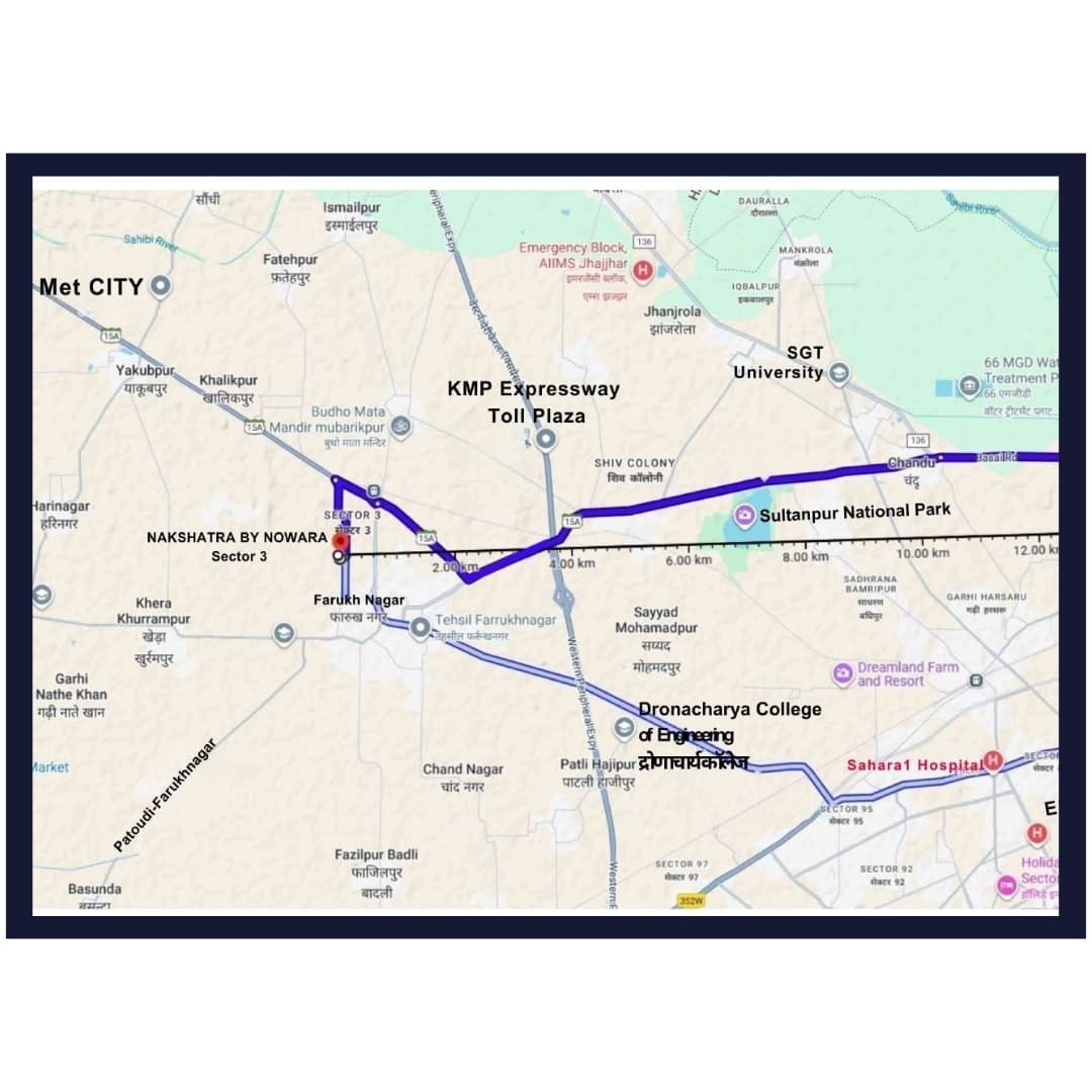 Location Map of Nakshatra of Nowara