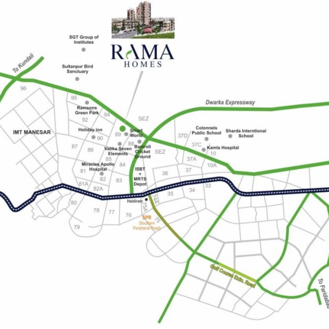 Pareena Rama Homes Location Map