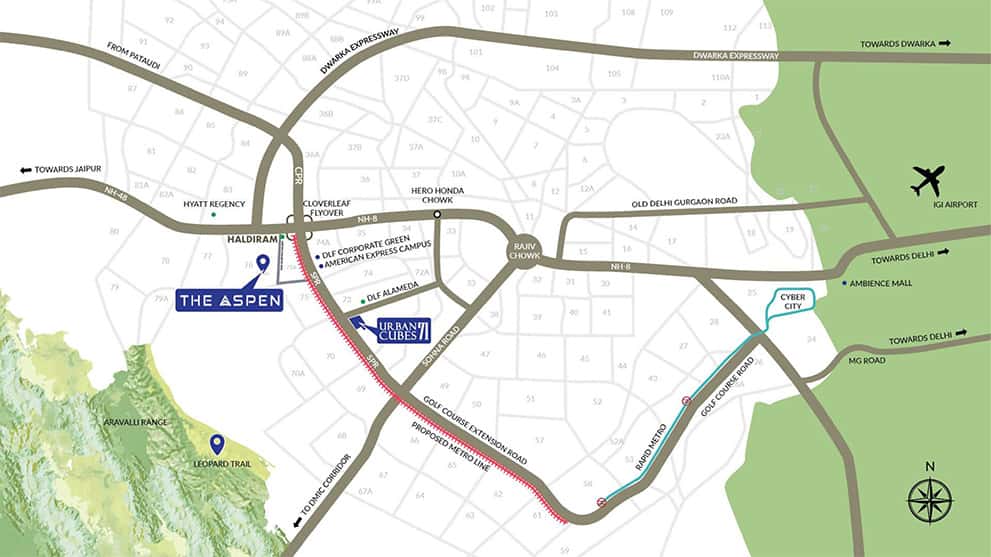 Whiteland The Aspen 76 Location Map