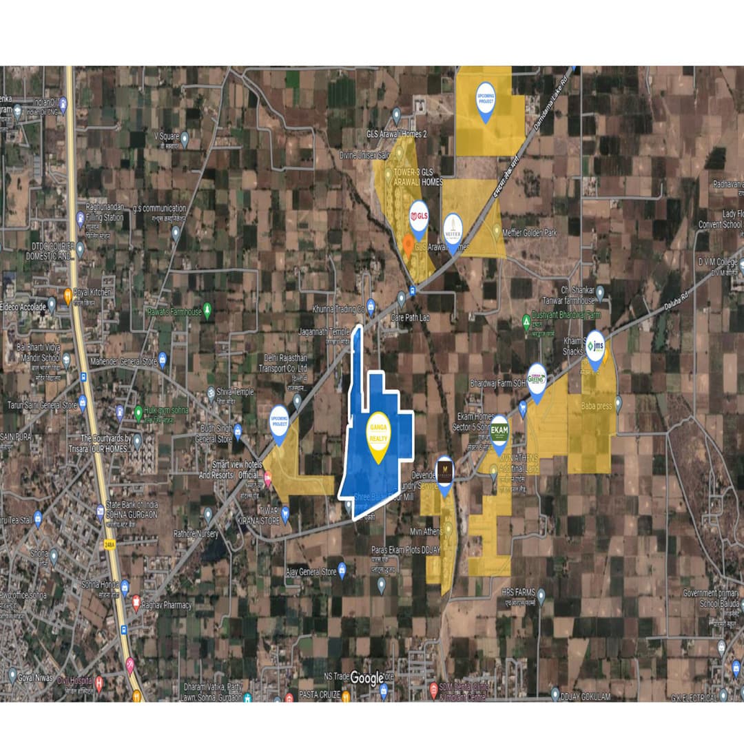 Location Map of Ganga Realty Tathastu