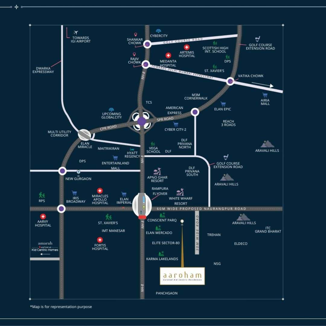 Ashiana Aaroham Sector 80 location