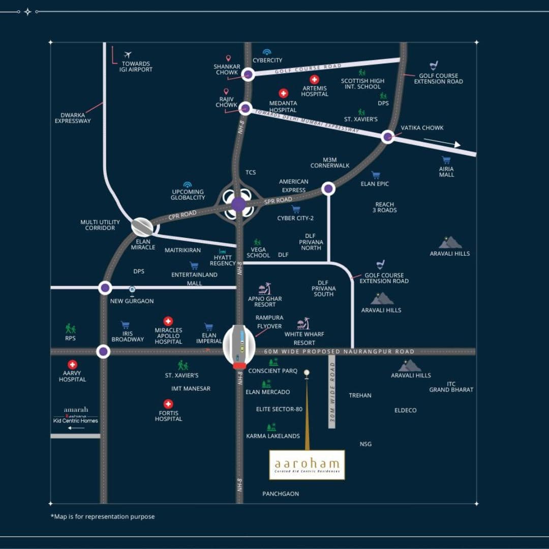 Ashiana Aaroham Sector 80 location