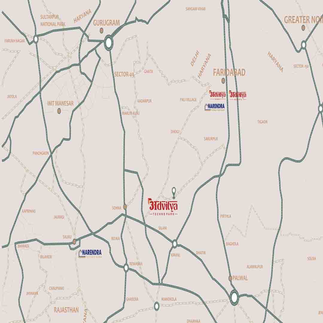 Advitya Narendra Technopark of Location map