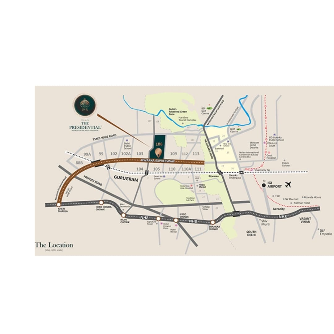 Elan The Presidential 106 Location Map