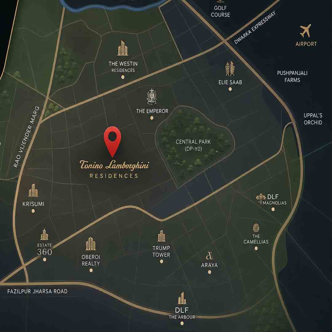 Lamoborghini Residences location map