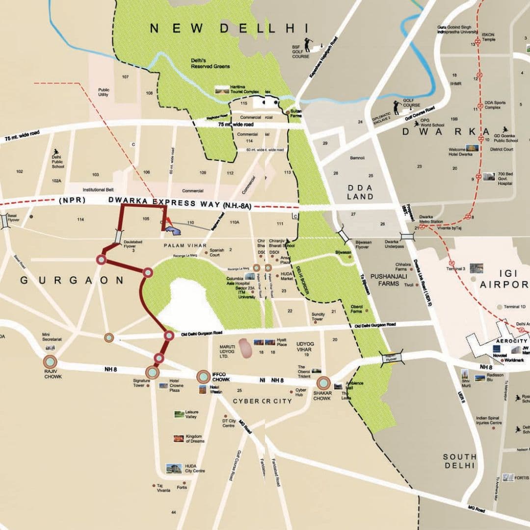 Millennium Diplomats Golf Link Location map