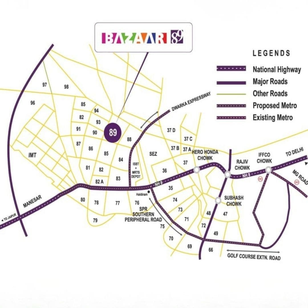 MRG Bazaar 89 Location map
