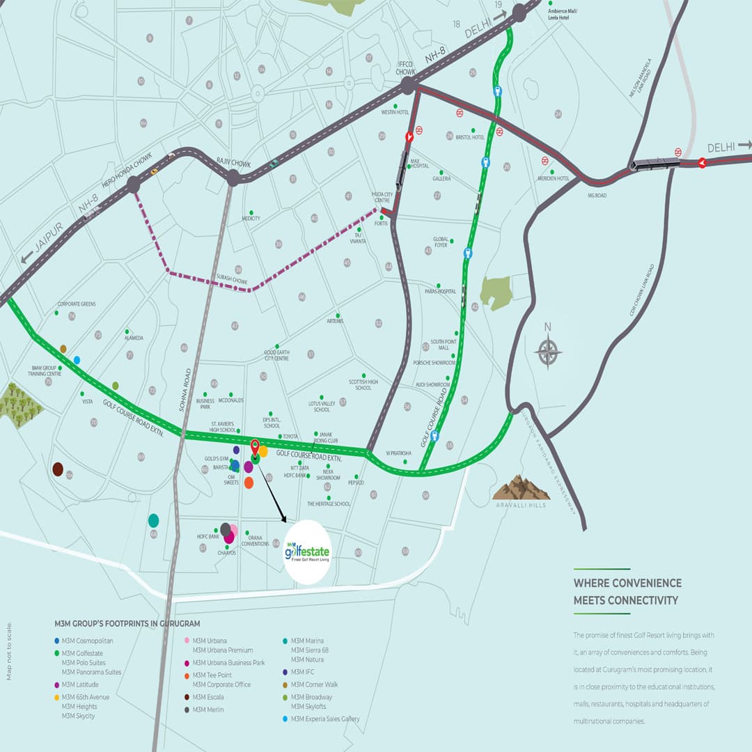 Location Advantages of M3M Golf Estate