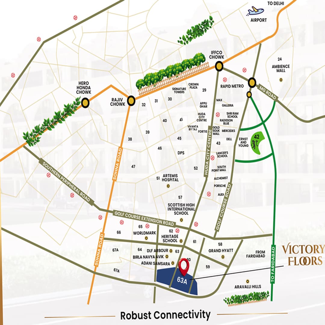Laburnum Victory Floors Location map