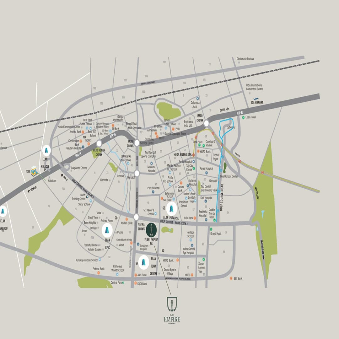 Location Map of Elan Empire