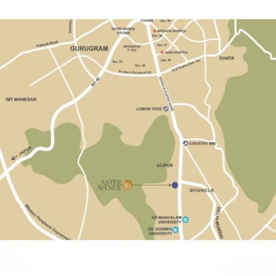 Location Advantages of Aster Walk Sector 36