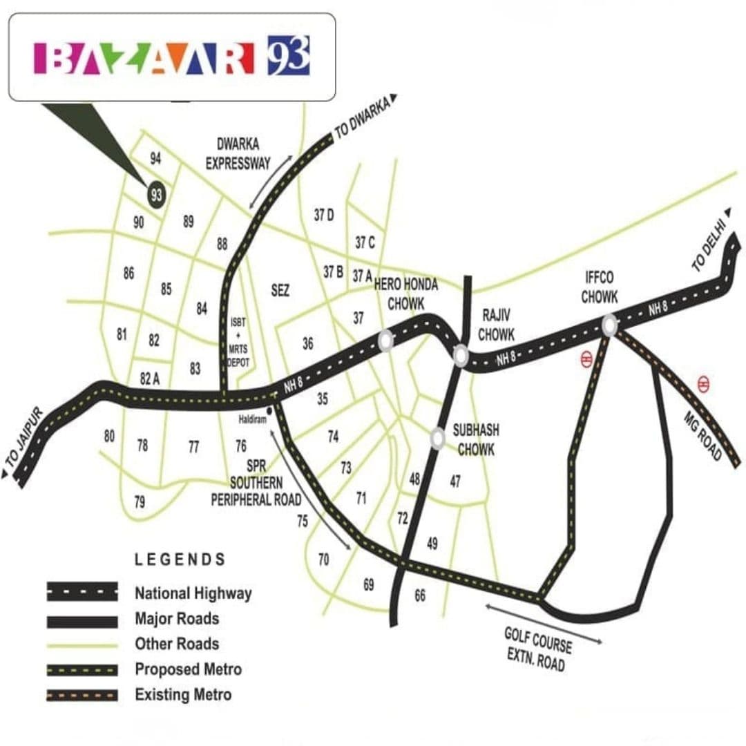 MRG Bazaar 93 Location map