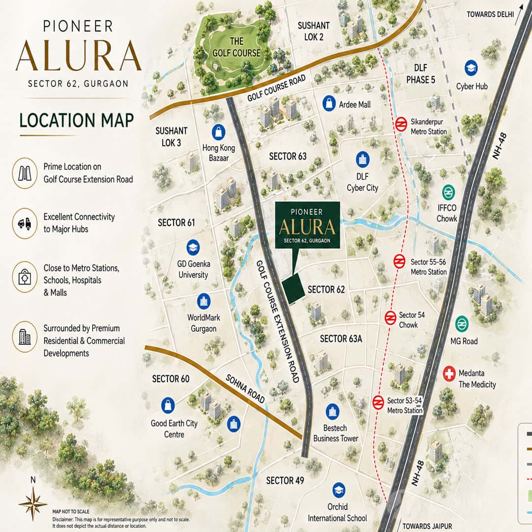 Location map of Poineer Alura