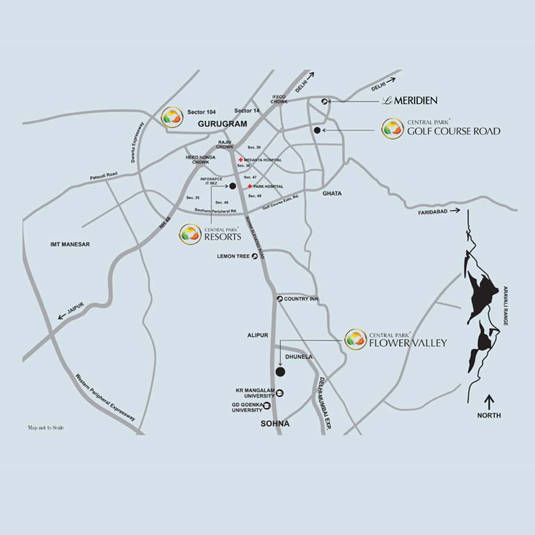 Central Park Bignonia Towers Location map