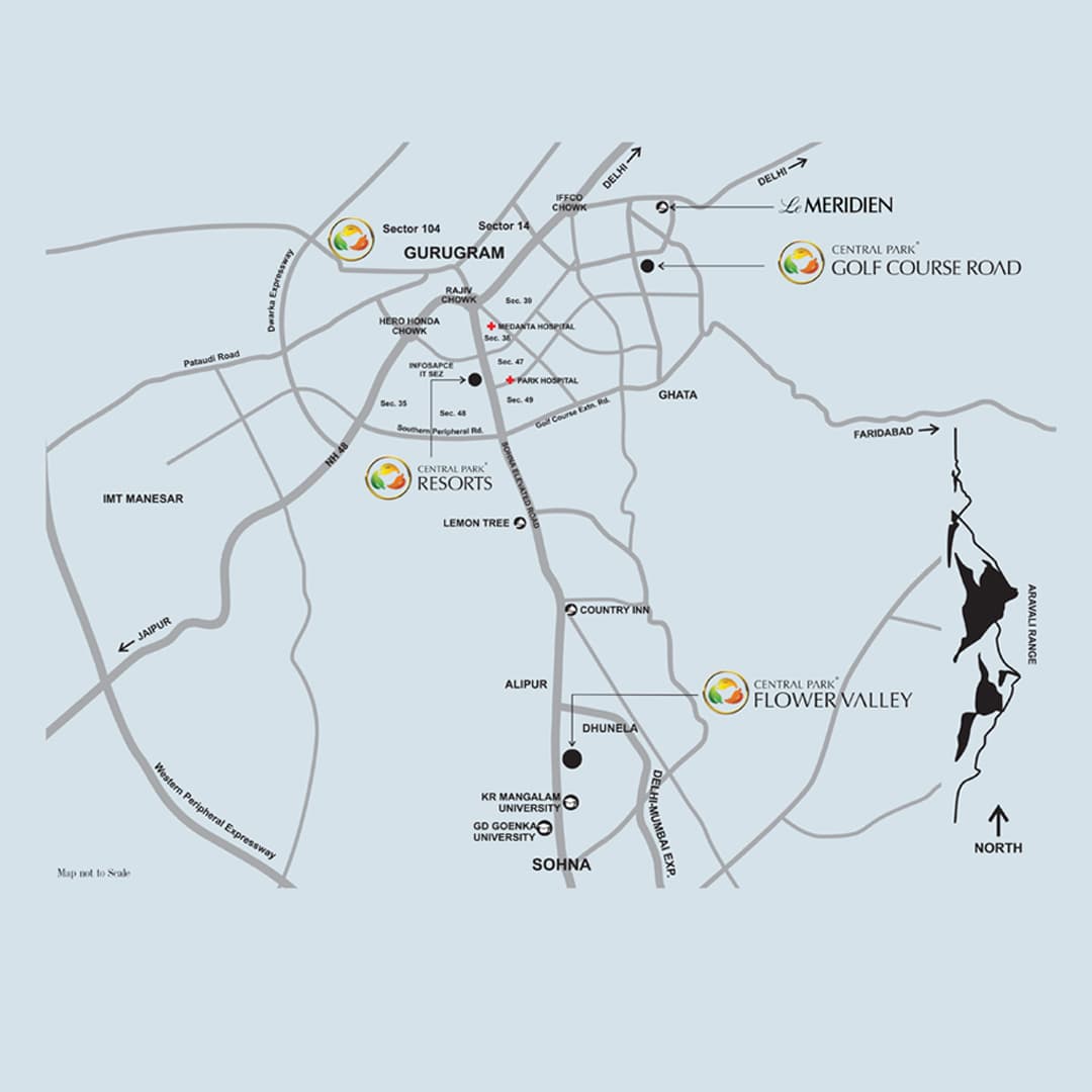 Central Park Bignonia Towers Location map