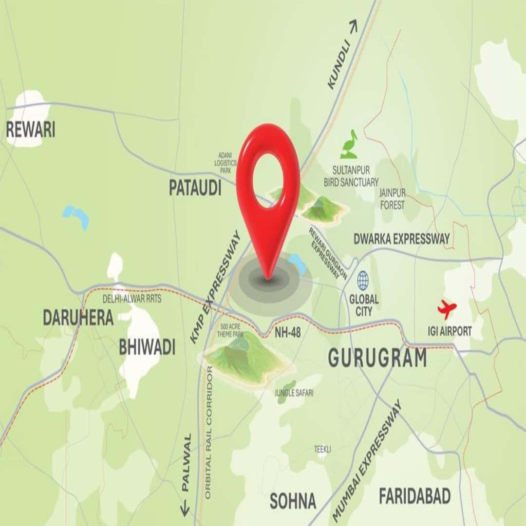 M3M Forestia West location map