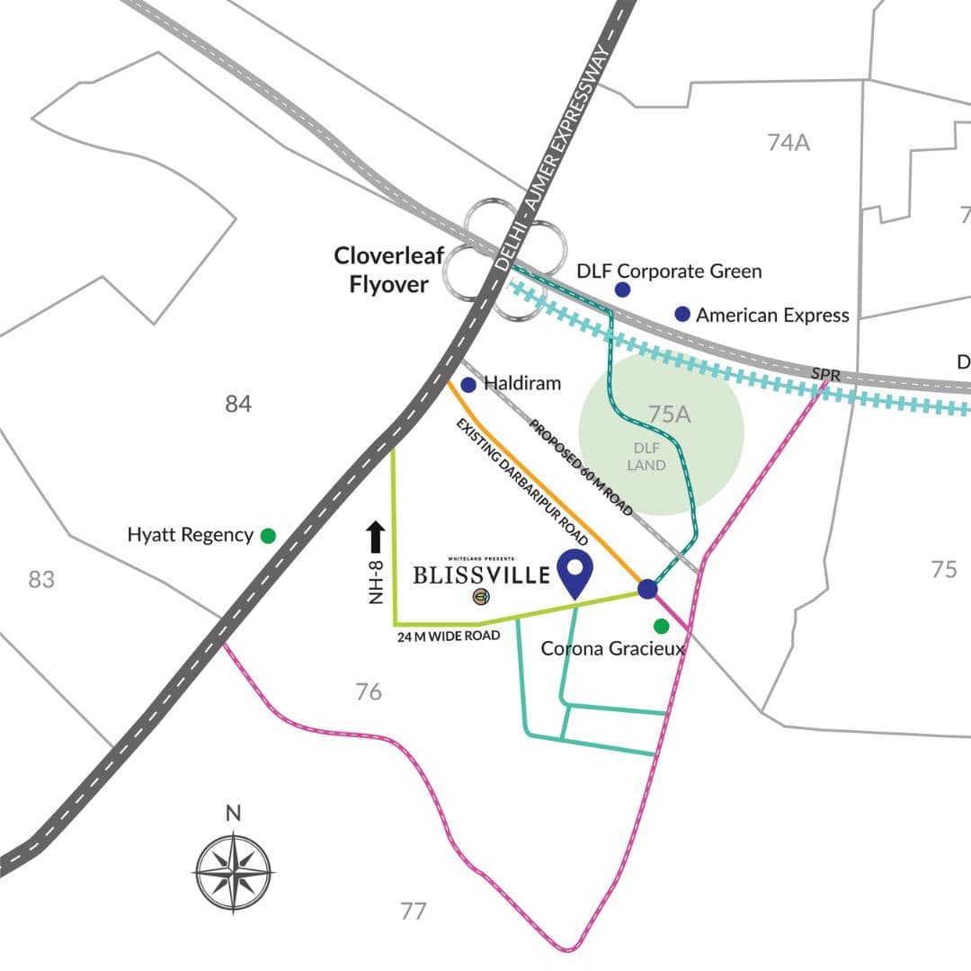 Whiteland Blissville Location Map
