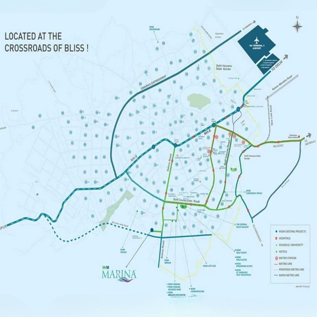 M3M The Marina Location map
