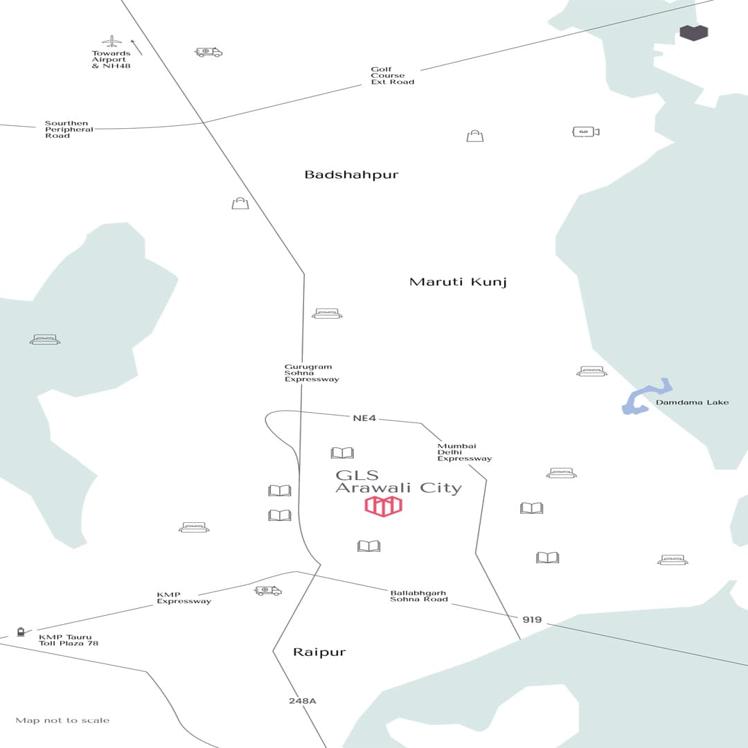 GLS Arawali City Sohna Location Map