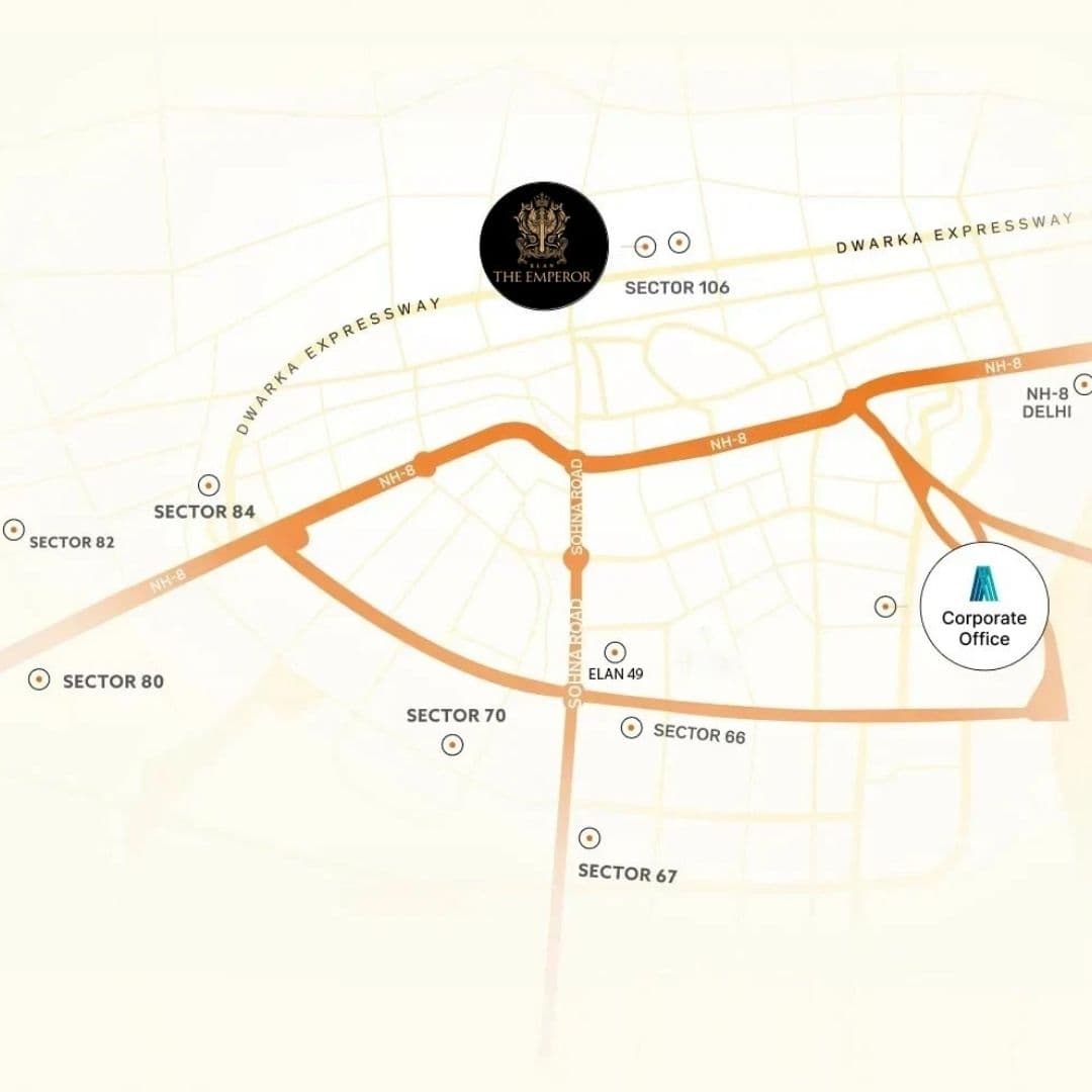 Elan The Statement Sector 49 Location Map