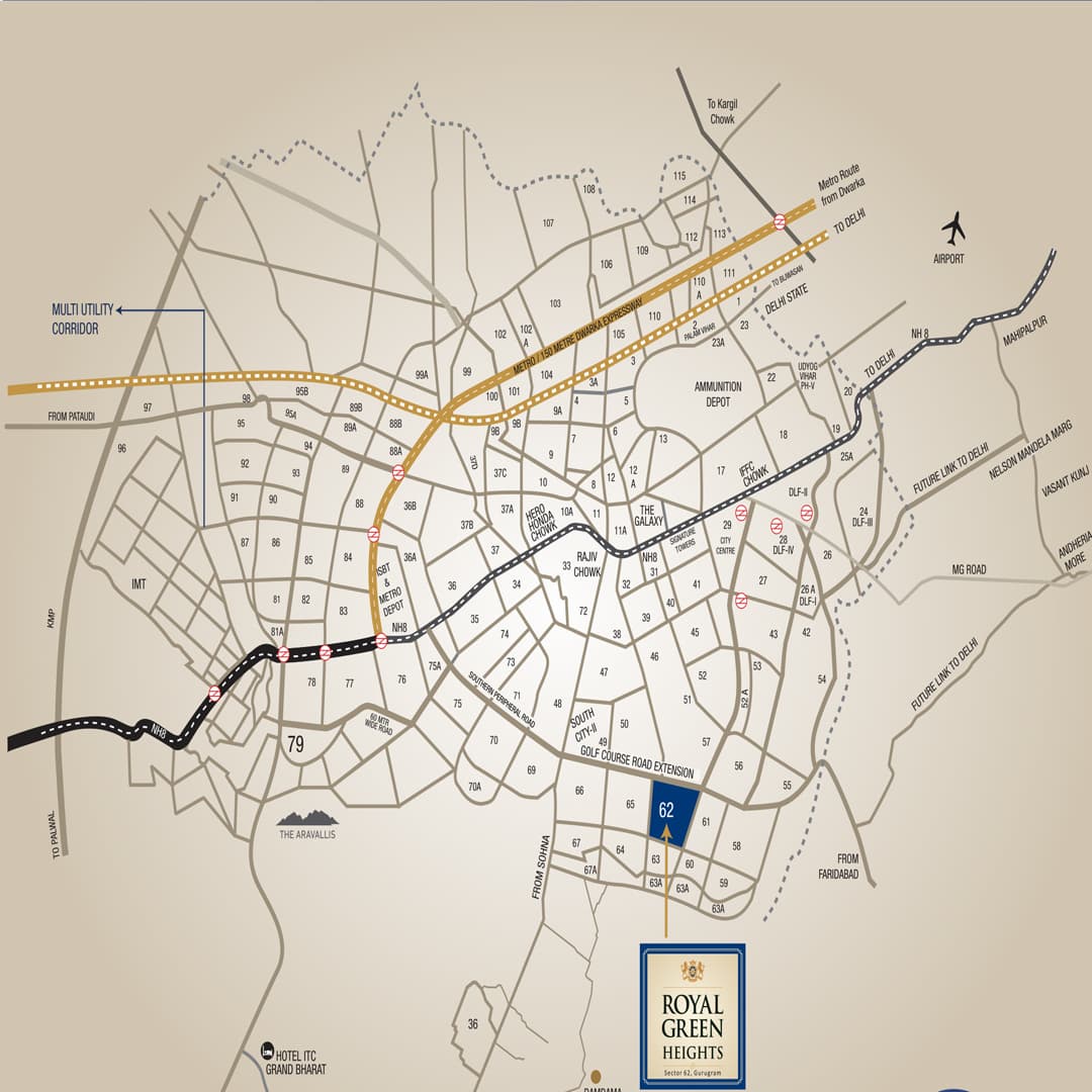Royal Green Heights 62 Location Map