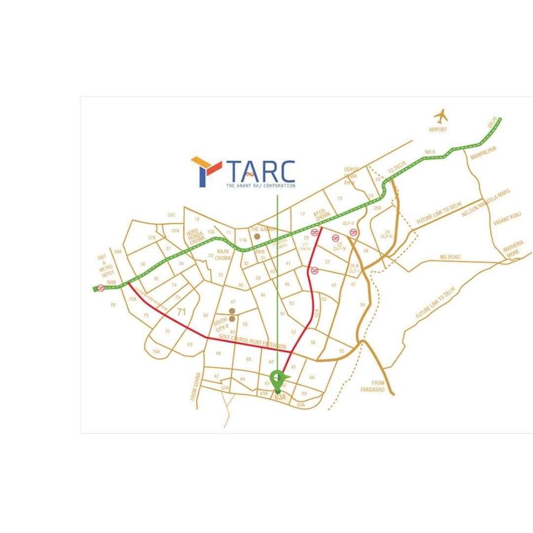 TARC Ishva Gurgaon Location Map