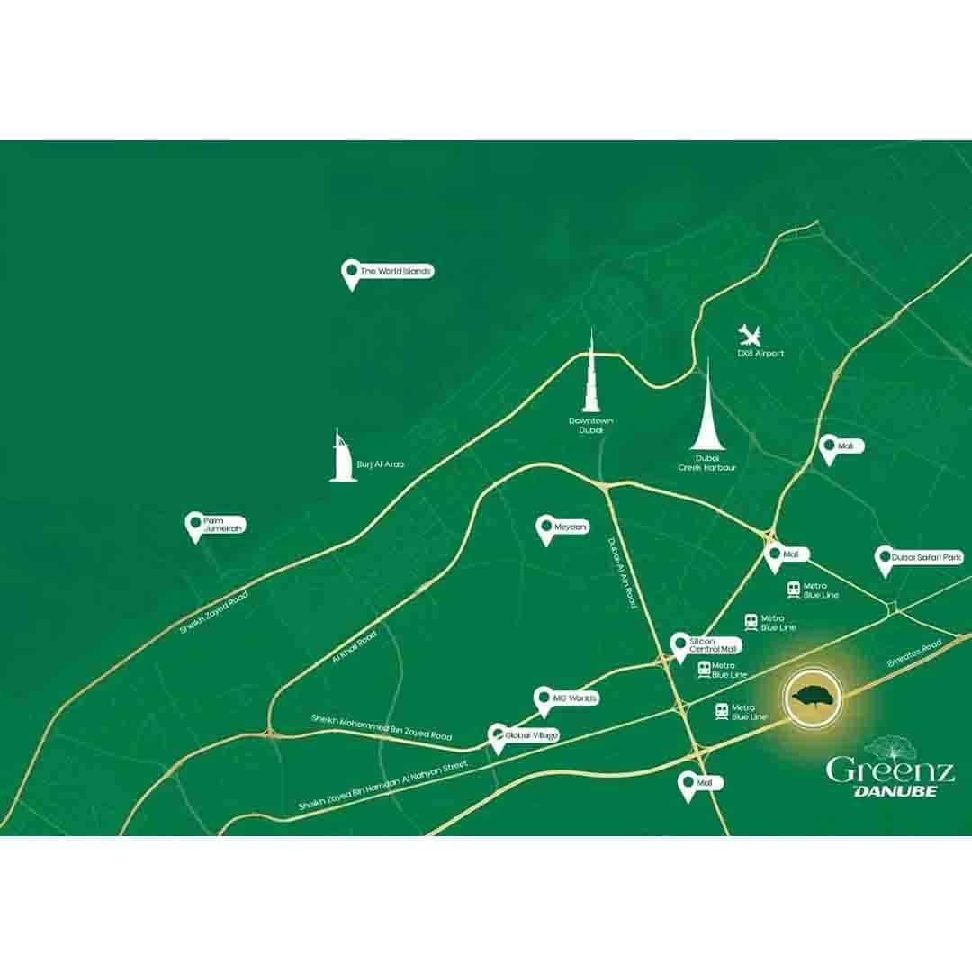 Location map of Greenz by Danube
