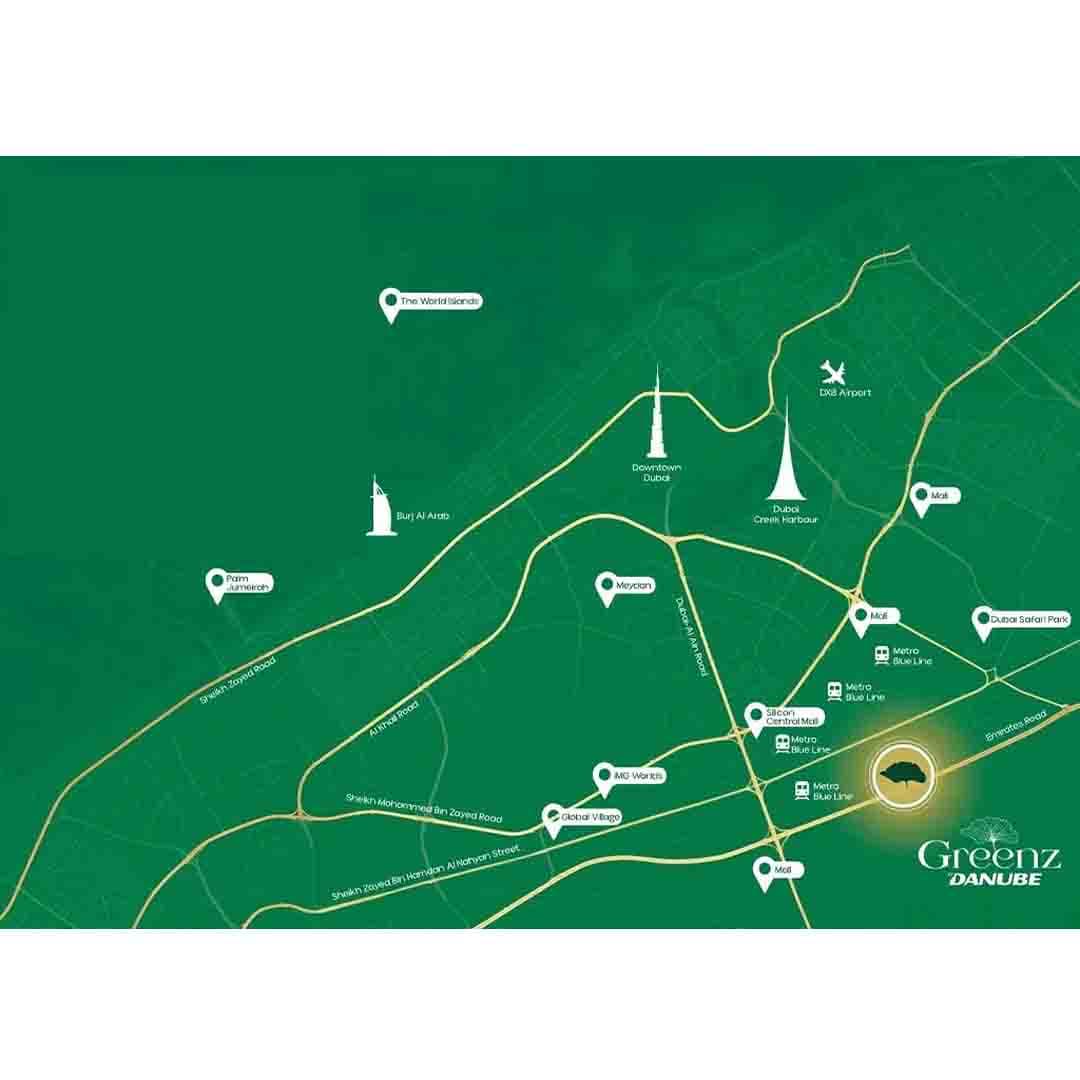 Location map of Greenz by Danube