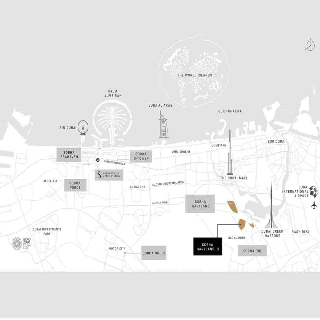 Location map of Sobha Skyscape