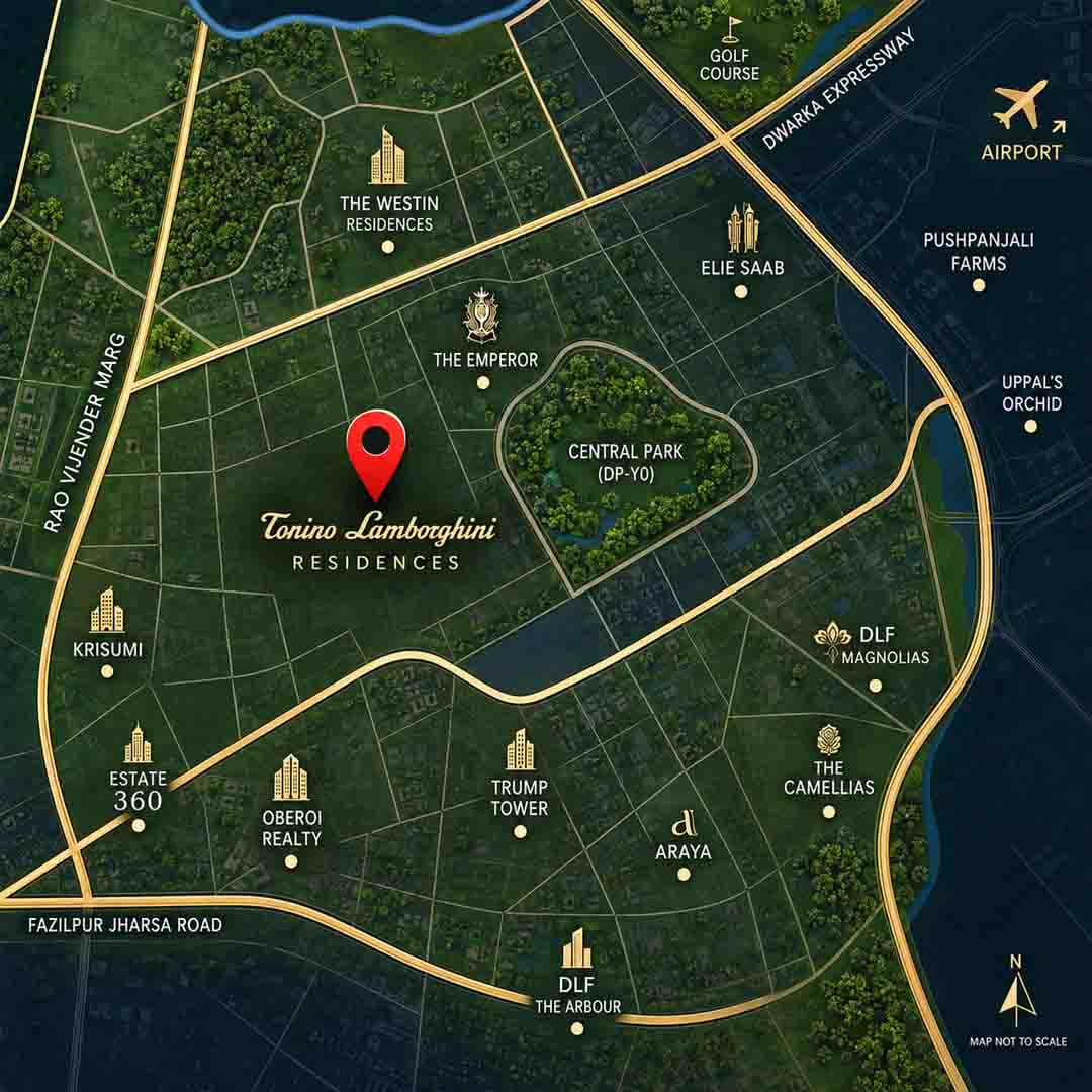 Lamoborghini Residences location map