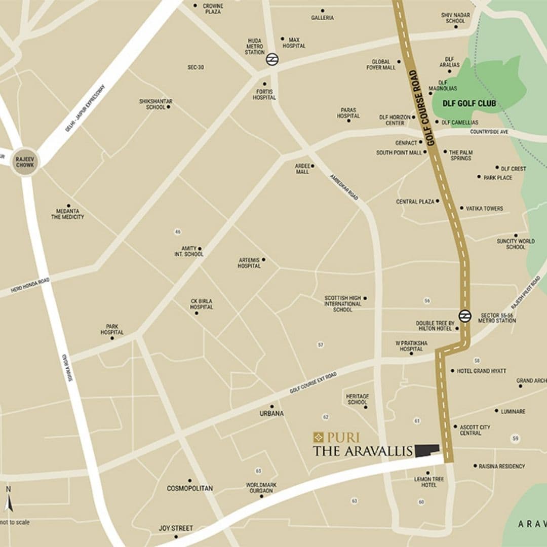 Puri The Aravallis 61 Map