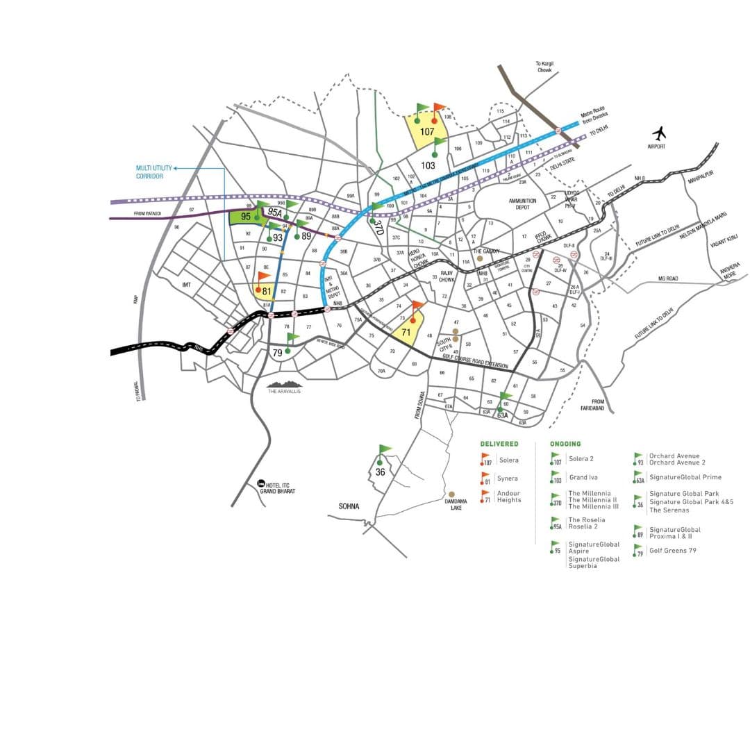 Signature Global City 92 Location Map