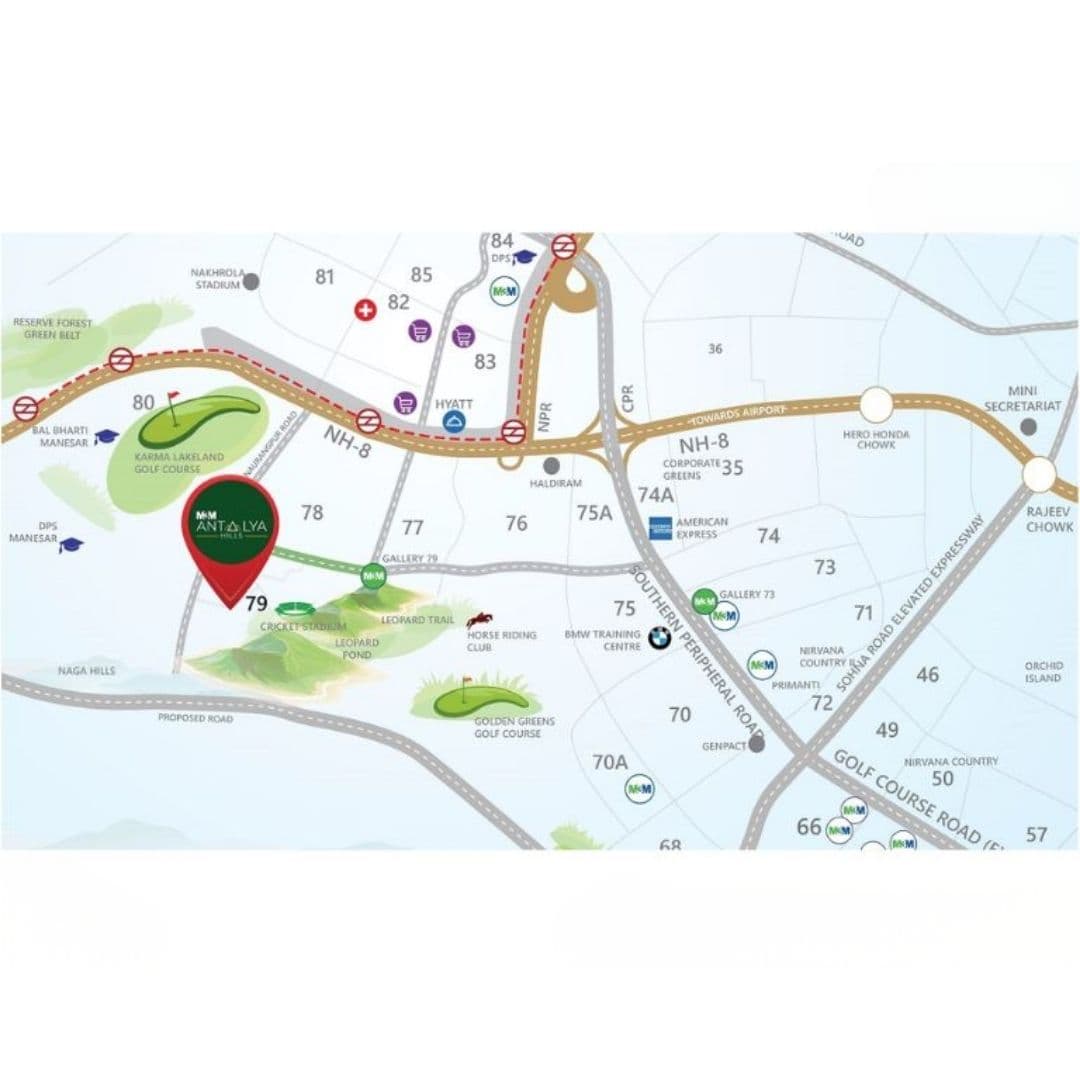 Location Map of Antalya Hills Sector 79