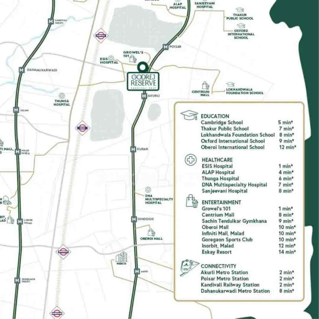 Location Map of Godrej Reserve