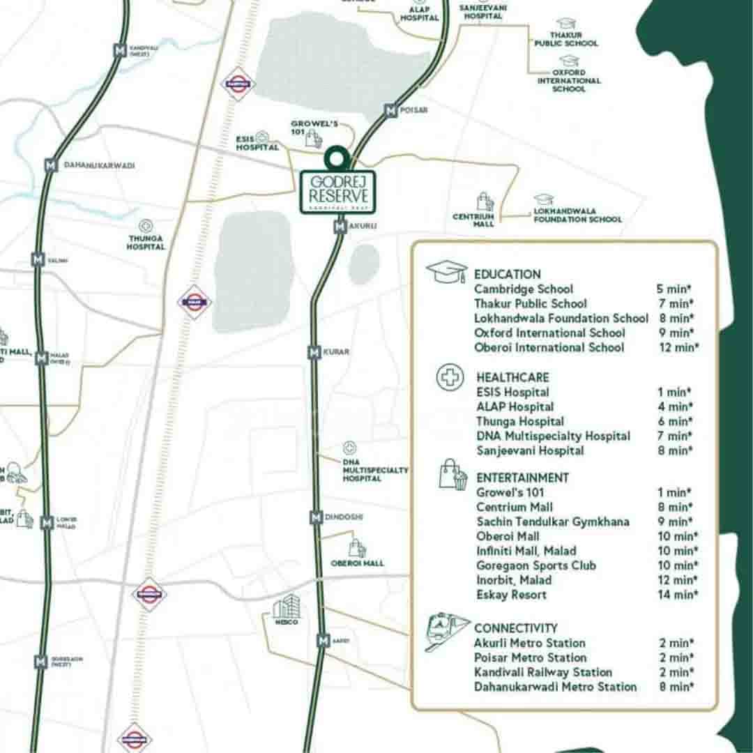 Location Map of Godrej Reserve