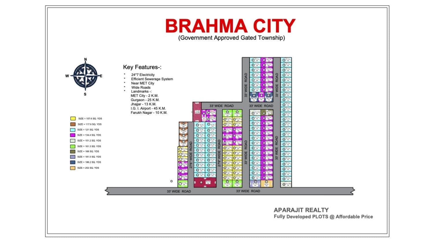 Brahma City Plots Jhajjar Site Plan