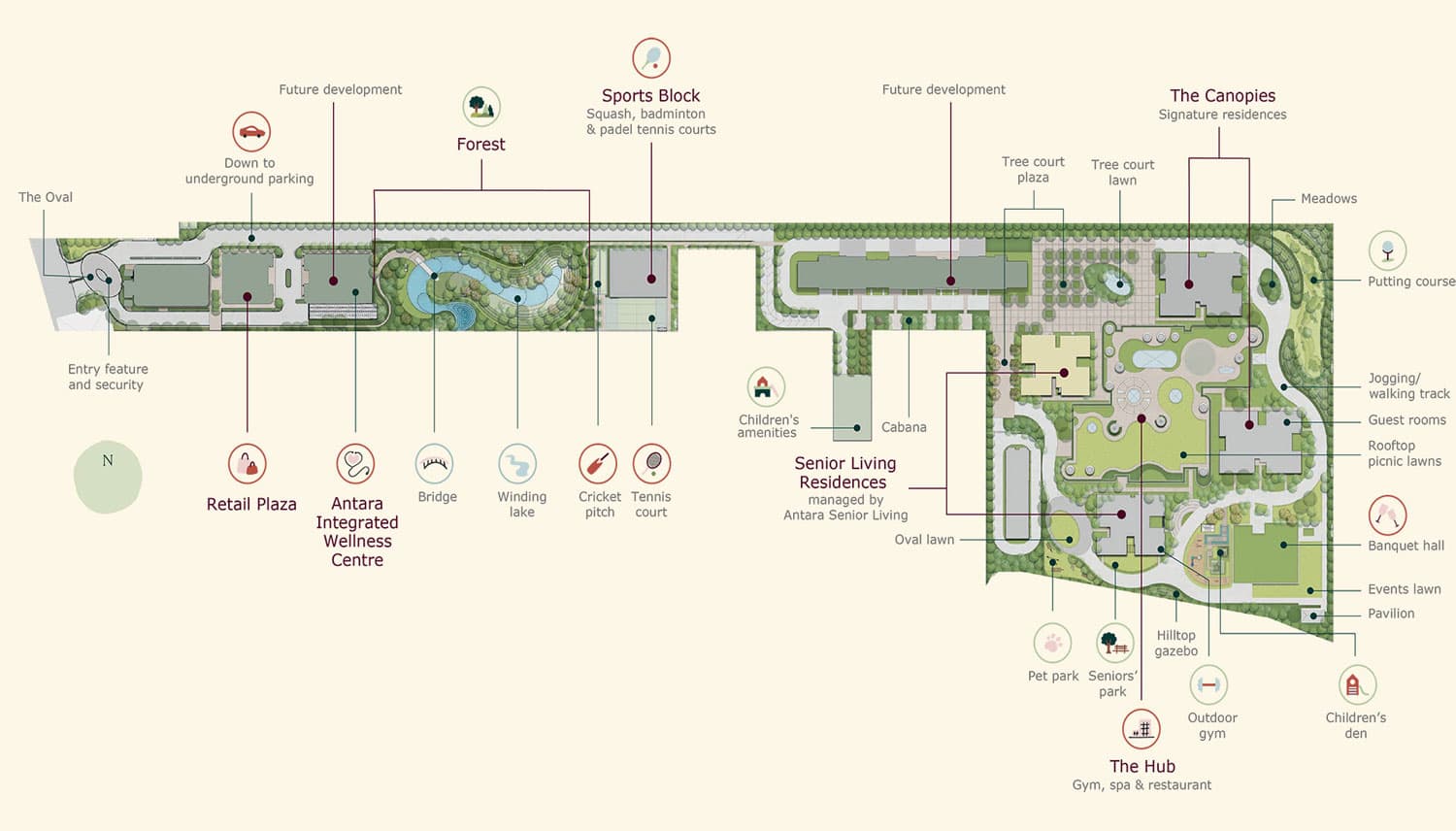 Antara Senior Living Residences site plan