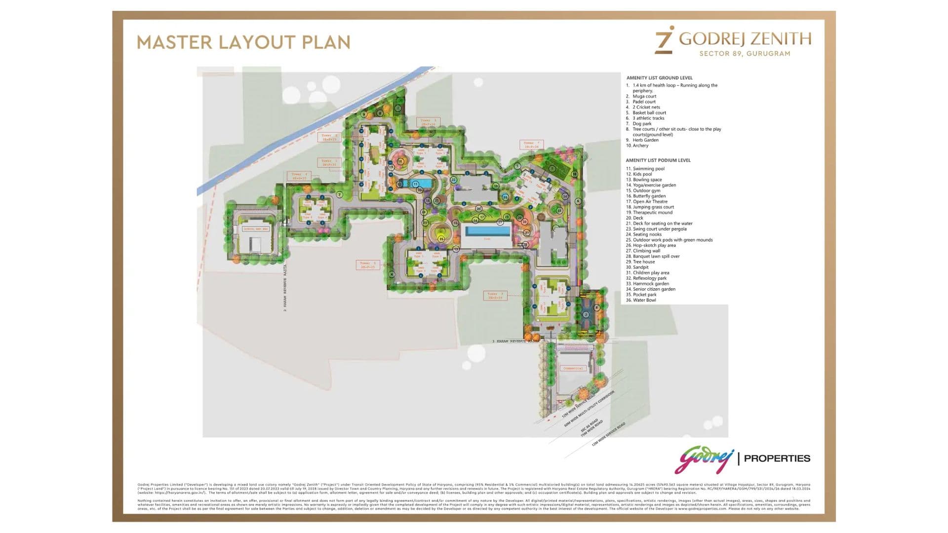 Godrej Zenith Gurgaon Sector 89 Master Plan