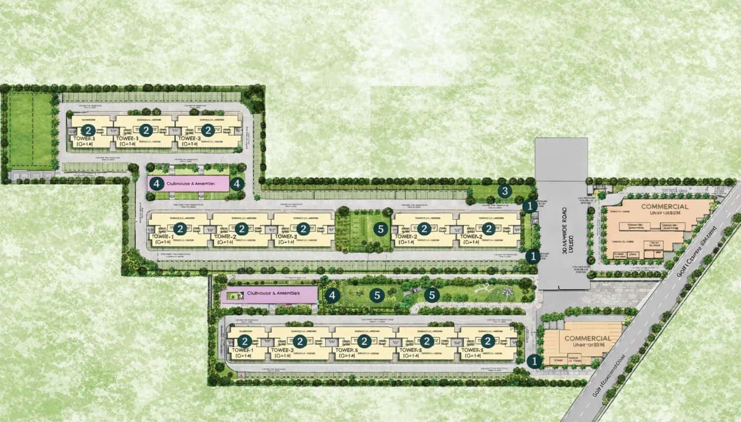 The Ridge Residency Site plan