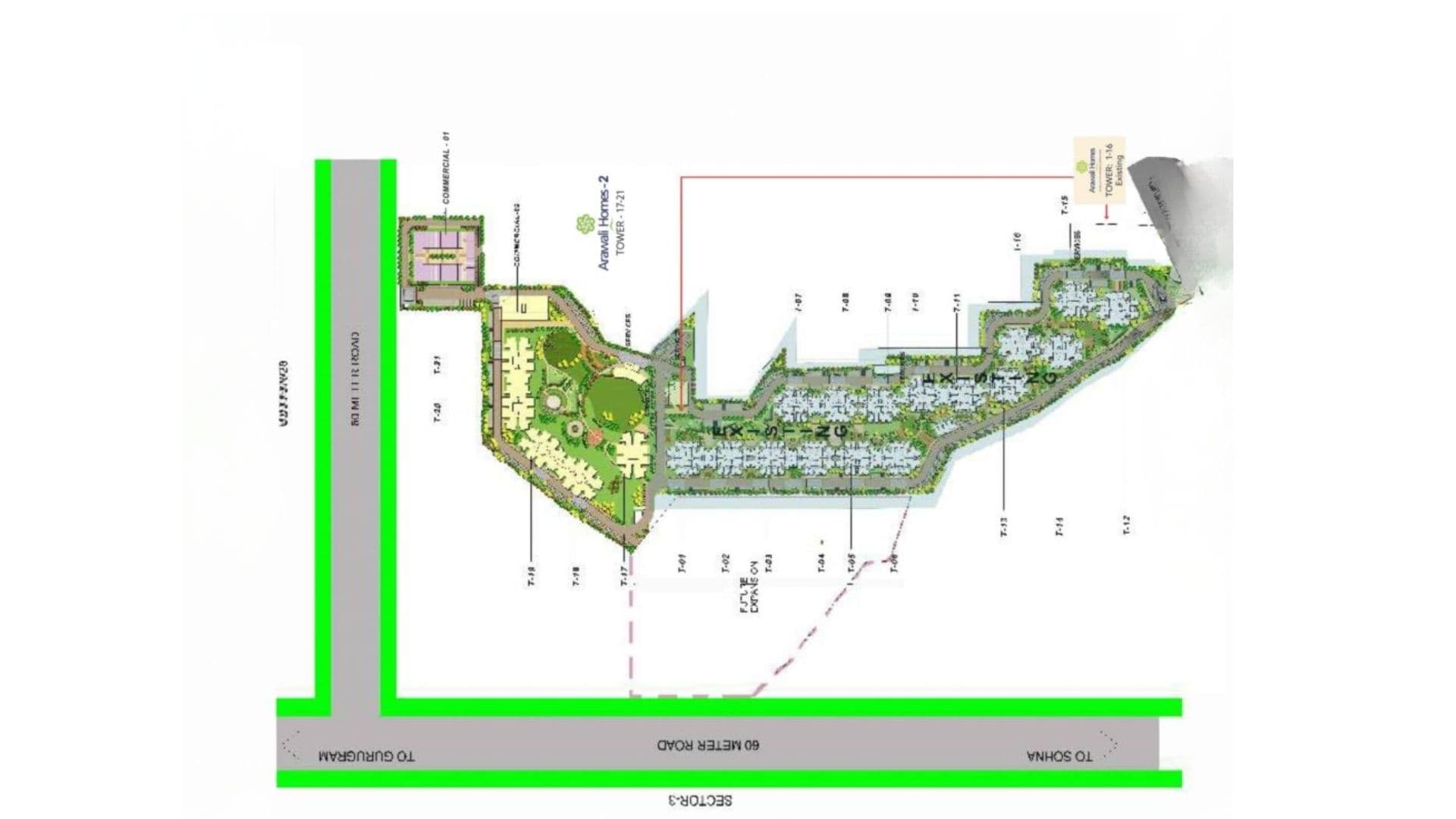 GLS Arawali Homes site plan