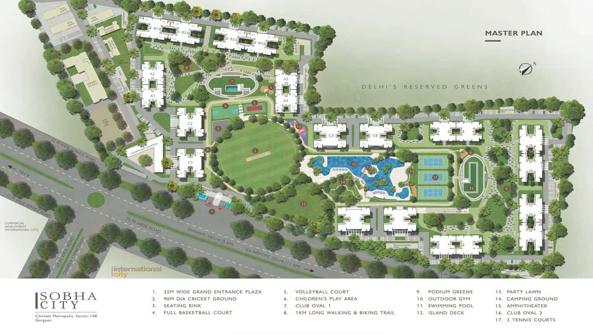 Sobha City 108 Master plan